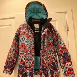 ROXY Multicolor Dot Girl's Ski Snowboard Dryflight 10K Jacket Size 16/XXL